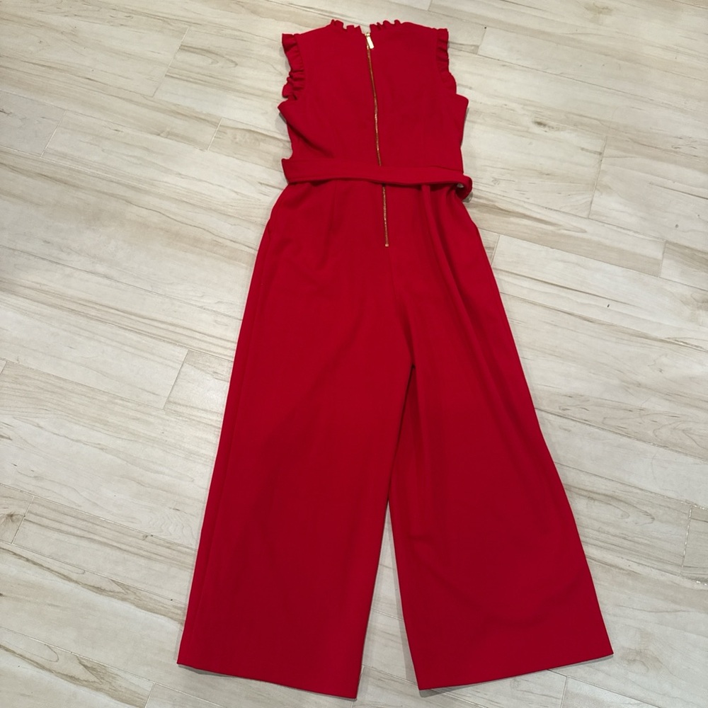 Calvin Klein Red ❤️ Sleeveless Jumpsuit • Size 4 • Like New - Picture 6 of 16